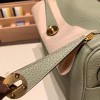 Hermes Lindy 26cm Clemence Q1/ Sauge  Gold Hardware lindy26-017