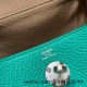 Hermes Lindy 26cm Clemence 6W/ Menthe& 18 /Étoupe Grey (Étoupe) lindy26-019 Hermes Lindy 26cm Clemence 6W/ Menthe& 18 /Étoupe Grey (Étoupe) lindy26-019