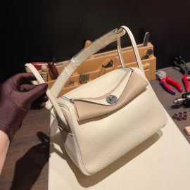 Hermes Lindy 26cm Clemence I2 /Nata Silver Hardware lindy26-020
