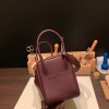 Hermes Lindy 26cm Clemence 0G /Rouge Sellier Silver Hardware lindy26-026