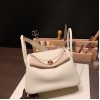 Hermes Lindy 26cm Clemence 10 / Craie Gold Hardwar lindy26-027