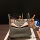 Hermes Lindy 26cm Clemence 8F /Etain Silver Hardware lindy26-031 Hermes Lindy 26cm Clemence 8F /Etain Silver Hardware lindy26-031