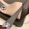 Hermes Lindy 26cm Clemence 8F /Etain Silver Hardware lindy26-031