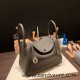 Hermes Lindy 26cm Clemence 8F /Etain Silver Hardware lindy26-031 Hermes Lindy 26cm Clemence 8F /Etain Silver Hardware lindy26-031
