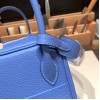 Hermes Lindy 26cm Clemence 2T /Blue Paradise Gold Hardware lindy26-036