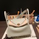 Hermes Lindy 26cm Clemence 80 /Pearl Grey Gold Hardware lindy26-038 Hermes Lindy 26cm Clemence 80 /Pearl Grey Gold Hardware lindy26-038