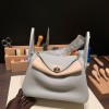 Hermes Lindy 26cm Clemence 4Z /Gris Mouette Gold Hardware lindy26-039