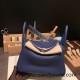Hermes Lindy 26cm Clemence 73/ Blue Saphir Gold Hardware lindy26-042 Hermes Lindy 26cm Clemence 73/ Blue Saphir Gold Hardware lindy26-042