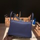 Hermes Lindy 26cm Clemence 73/ Blue Saphir Gold Hardware lindy26-042 Hermes Lindy 26cm Clemence 73/ Blue Saphir Gold Hardware lindy26-042