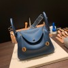 Hermes Lindy 26cm Clemence S4/ Deep Blue lindy26-046