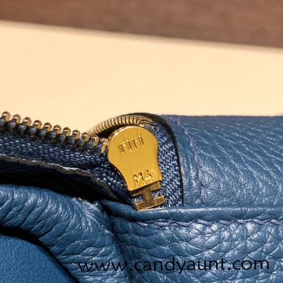 Hermes Lindy 26cm Clemence S4/ Deep Blue lindy26-046 Hermes Lindy 26cm Clemence S4/ Deep Blue lindy26-046