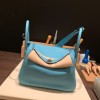 Hermes Lindy 26cm Clemence  Silver Hardware lindy26-047