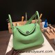 Hermes Lindy 26cm Clemence 3I /Vert Criquet Silver Hardware lindy26-048 Hermes Lindy 26cm Clemence 3I /Vert Criquet Silver Hardware lindy26-048