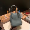 Hermes Lindy 26cm Clemence Y7 /Blue Orage Silver Hardware lindy26-050