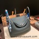 Hermes Lindy 26cm Clemence Y7 /Blue Orage Silver Hardware lindy26-050 Hermes Lindy 26cm Clemence Y7 /Blue Orage Silver Hardware lindy26-050