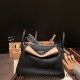 Hermes stock 30cm Lindy Clemence 89 /Black (Noir) Silver Hardware Hermes stock 30cm Lindy Clemence 89 /Black (Noir) Silver Hardware