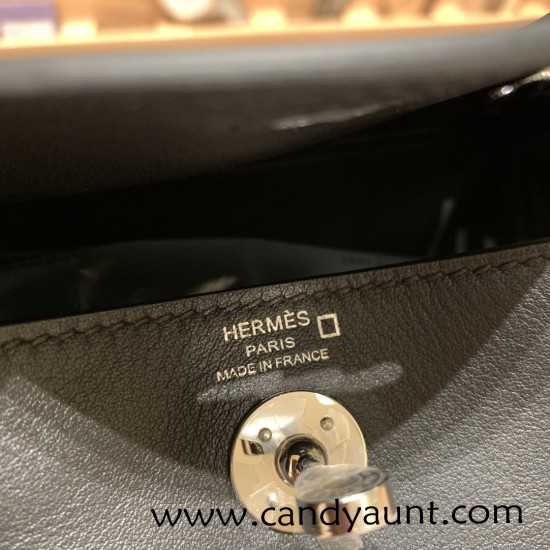 Hermes Mini Lindy touch 89 /Black & K1 / Rouge Grenat Silver Hardware 004 Hermes Mini Lindy touch 89 /Black & K1 / Rouge Grenat Silver Hardware 004