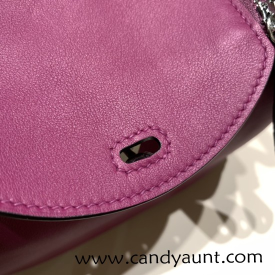 Hermes Mini Lindy touch P9 / Anemone Silver Hardware 005 Hermes Mini Lindy touch P9 / Anemone Silver Hardware 005