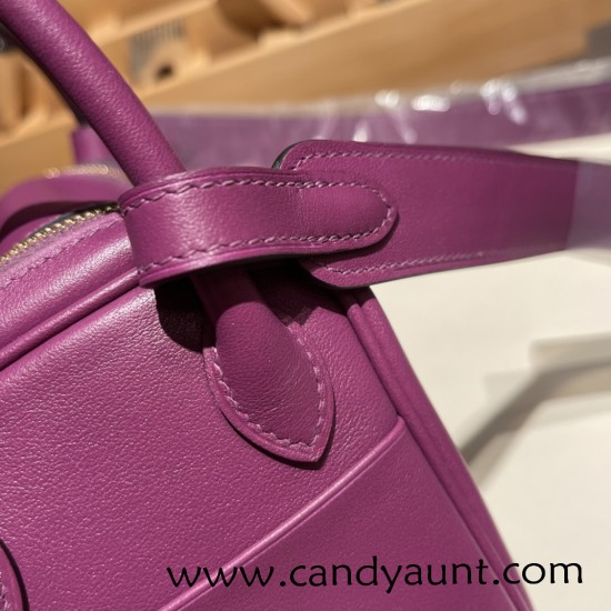 Hermes Mini Lindy swift P9 /Anemone Gold Hardware 008 Hermes Mini Lindy swift P9 /Anemone Gold Hardware 008