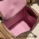 Hermes Mini Lindy swift 0M/Chai & X9 /Mauve Sylvestre Silver Hardware 012 Hermes Mini Lindy swift 0M/Chai & X9 /Mauve Sylvestre Silver Hardware 012