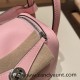Hermes Mini Lindy swift 3Q /Rose Sakura Silver Hardware 013 Hermes Mini Lindy swift 3Q /Rose Sakura Silver Hardware 013