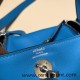 Hermes Mini Lindy 0F/ Blue Frida 0F /Blue Frida Silver Hardware 015 Hermes Mini Lindy 0F/ Blue Frida 0F /Blue Frida Silver Hardware 015