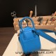 Hermes Mini Lindy 0F/ Blue Frida 0F /Blue Frida Silver Hardware 015 Hermes Mini Lindy 0F/ Blue Frida 0F /Blue Frida Silver Hardware 015