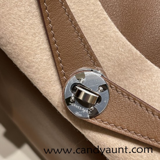 Hermes Mini Lindy 3G/ Alezan& 4B /Biscuit Silver Hardware 019 Hermes Mini Lindy 3G/ Alezan& 4B /Biscuit Silver Hardware 019