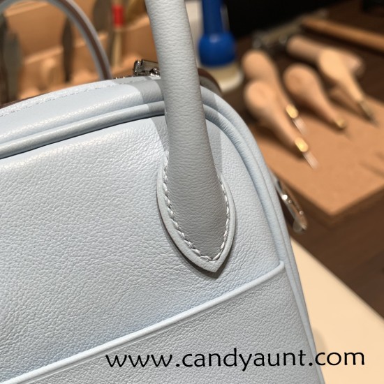 Hermes Mini Lindy swift 7R /Azur Silver Hardware 022 Hermes Mini Lindy swift 7R /Azur Silver Hardware 022