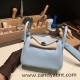 Hermes Mini Lindy swift 7R /Azur Silver Hardware 022 Hermes Mini Lindy swift 7R /Azur Silver Hardware 022