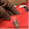 Hermes Mini Lindy S3/Rouge Cœur Silver Hardware 024
