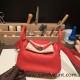 Hermes Mini Lindy S3/Rouge Cœur Silver Hardware 024 Hermes Mini Lindy S3/Rouge Cœur Silver Hardware 024