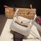 Hermes Mini Lindy Clemence10 /Craie Silver Hardware 035 Hermes Mini Lindy Clemence10 /Craie Silver Hardware 035