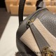 Hermes Mini Lindy Clemence 8F/Etain Gold Hardware 043 Hermes Mini Lindy Clemence 8F/Etain Gold Hardware 043