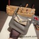 Hermes Mini Lindy Clemence 8F/Etain Gold Hardware 043 Hermes Mini Lindy Clemence 8F/Etain Gold Hardware 043