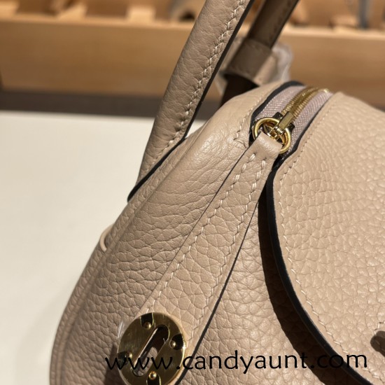 Hermes Mini Lindy Clemence S2/ Trench Gold Hardware 045 Hermes Mini Lindy Clemence S2/ Trench Gold Hardware 045