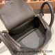 Hermes Mini Lindy Clemence 8F /Etain Gold Hardware 054 Hermes Mini Lindy Clemence 8F /Etain Gold Hardware 054
