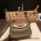 Hermes Mini Lindy Clemence 8C /Elephant Grey Silver Hardware 055 Hermes Mini Lindy Clemence 8C /Elephant Grey Silver Hardware 055