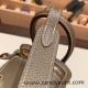 Hermes Mini Lindy Clemence 8C /Elephant Grey Gold Hardware 056 Hermes Mini Lindy Clemence 8C /Elephant Grey Gold Hardware 056