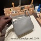 Hermes Mini Lindy Clemence 0L/ Gris Meyer Gold Hardware 059 Hermes Mini Lindy Clemence 0L/ Gris Meyer Gold Hardware 059