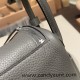 Hermes Mini Lindy Clemence 0L/ Gris Meyer Silver Hardware 060 Hermes Mini Lindy Clemence 0L/ Gris Meyer Silver Hardware 060