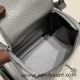Hermes Mini Lindy Clemence 0L/ Gris Meyer Silver Hardware 060 Hermes Mini Lindy Clemence 0L/ Gris Meyer Silver Hardware 060