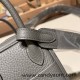 Hermes Mini Lindy Clemence 0L/ Gris Meyer Silver Hardware 060 Hermes Mini Lindy Clemence 0L/ Gris Meyer Silver Hardware 060