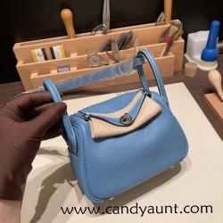 Hermes Mini Lindy Clemence 1Z /Jaune Poussin Gold Hardware 064