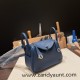 Hermes Mini Lindy Clemence S4 /Deep Blue Silver Hardware 065 Hermes Mini Lindy Clemence S4 /Deep Blue Silver Hardware 065
