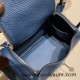Hermes Mini Lindy Clemence S4 /Deep Blue Silver Hardware 065 Hermes Mini Lindy Clemence S4 /Deep Blue Silver Hardware 065