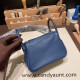 Hermes Mini Lindy Clemence S4 /Deep Blue Silver Hardware 065 Hermes Mini Lindy Clemence S4 /Deep Blue Silver Hardware 065