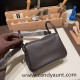 Hermes Mini Lindy Clemence 46 /Ebene Silver Hardware 070 Hermes Mini Lindy Clemence 46 /Ebene Silver Hardware 070