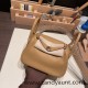 Hermes Mini Lindy Clemence 46 /Ebene Silver Hardware 071 Hermes Mini Lindy Clemence 46 /Ebene Silver Hardware 071