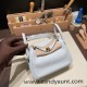 Hermes Mini Lindy Clemence 46 /Ebene Silver Hardware 072 Hermes Mini Lindy Clemence 46 /Ebene Silver Hardware 072